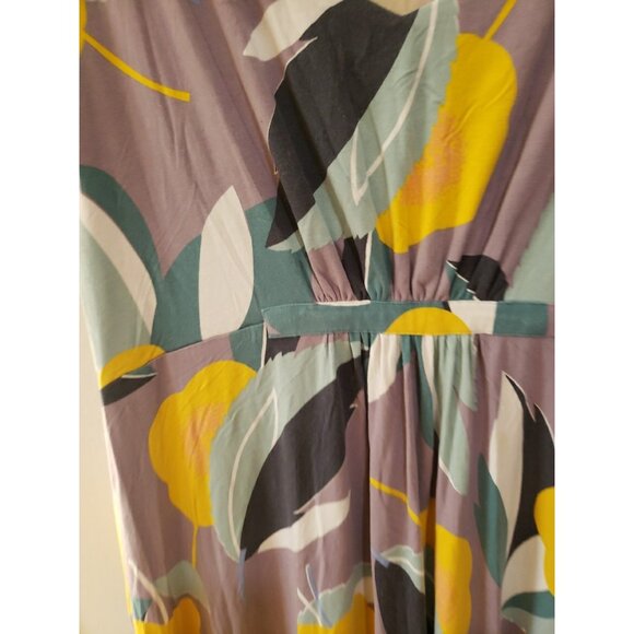 Boden Dress Floral Maxi Empire Waist Size 16 Resort Beach Viscose Sleeveless - Picture 4 of 9